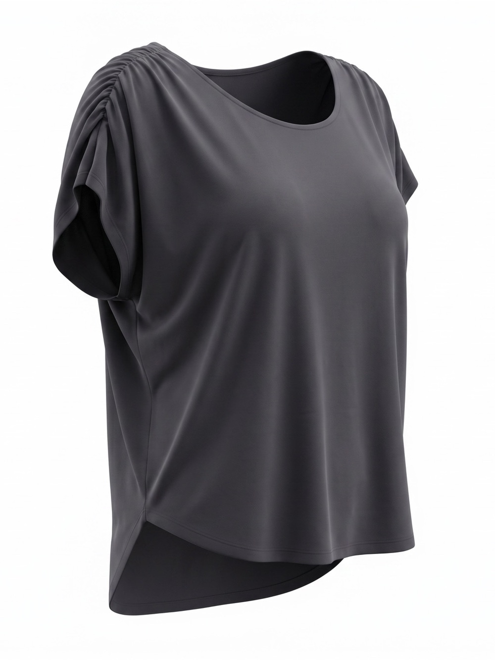 Women's Loft Rouched Shoulder T-Shirt